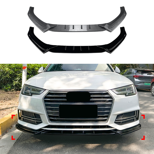 شفة AMP-Z الأمامية المصد قدم Audi A4 B9 Sline Pre-Facelift 2017-2019