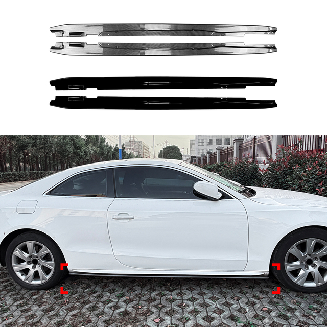 AMP-Z تنورة جانبية الروك لوحة الفاصل الشفاه ل Audi A5 8T كوبيه 2-أبواب 2007-2016