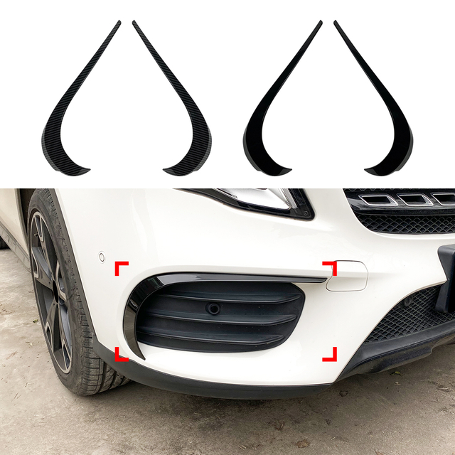 AMP-Z Front Pumper Fins Canards for Mercedes Benz GLA Class X156 FaceLift AMG-Line 2017-2019