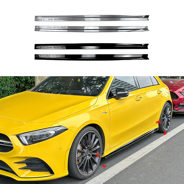 AMP-Z لـ Mercedes Benz W177 Hatchback AMG Line Side Skirt 2018+