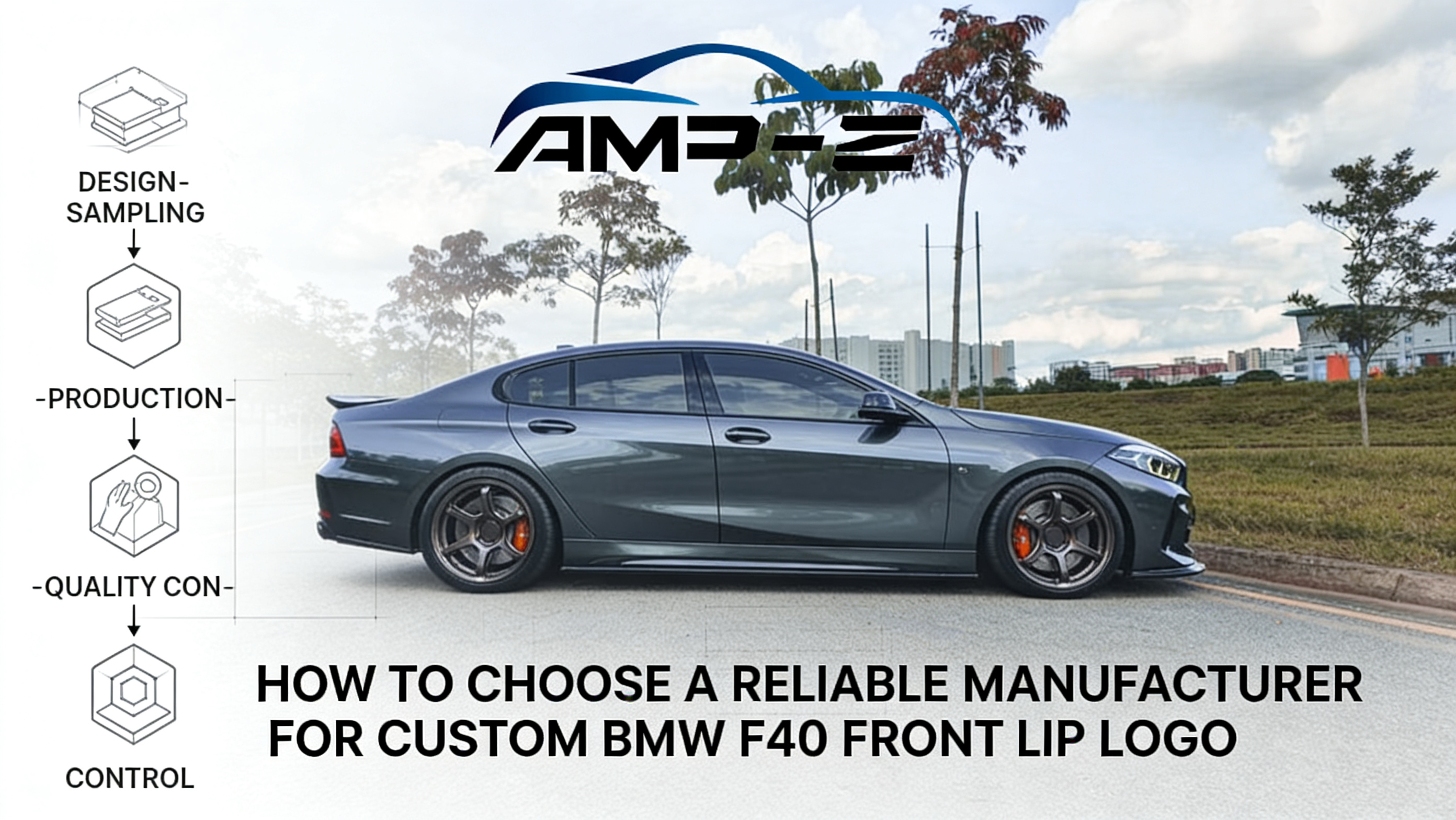 Hoe u een betrouwbare fabrikant kiest voor een aangepast logo BMW 1 Series F40 Front Lip.jpg